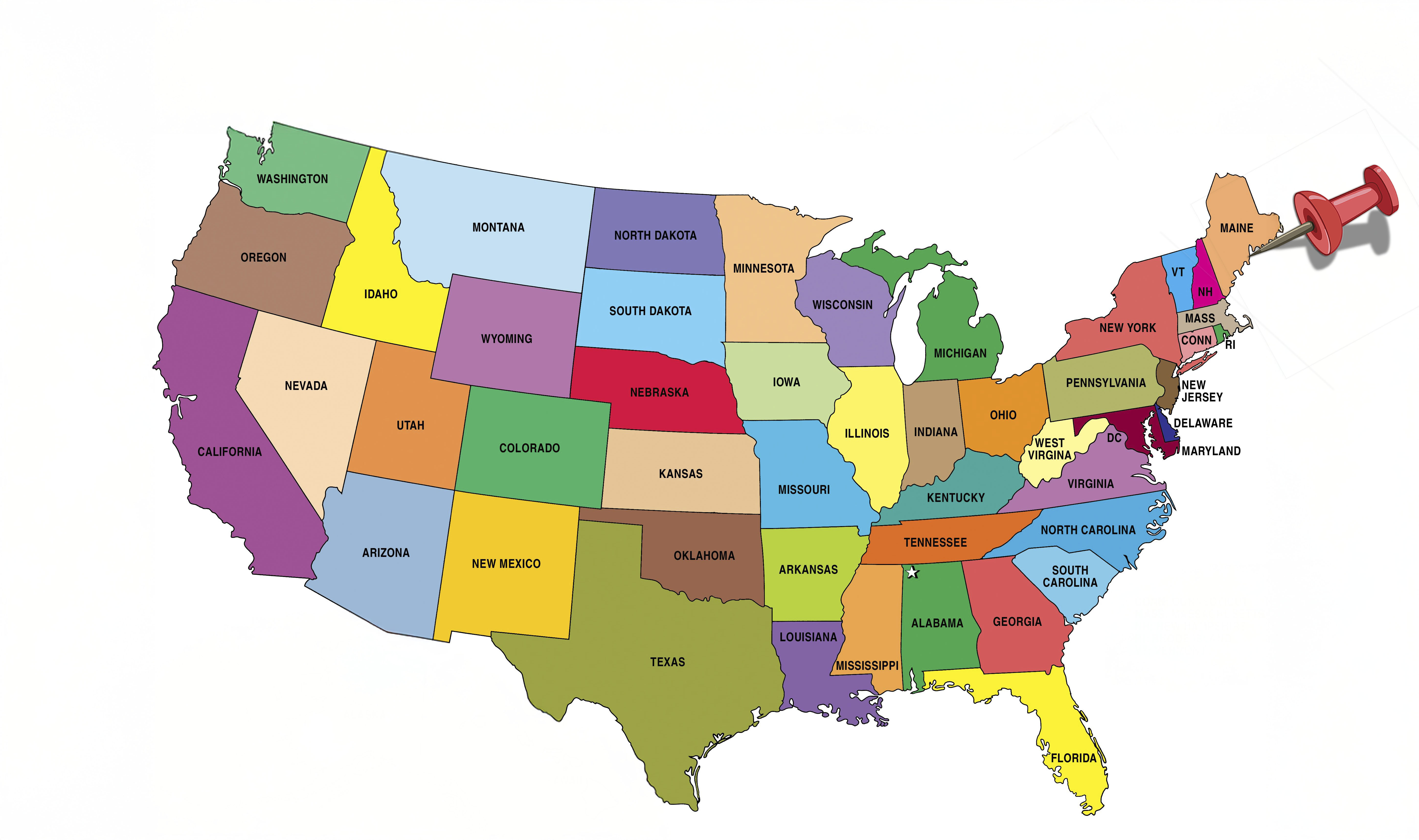 Map of Coastal Maine location